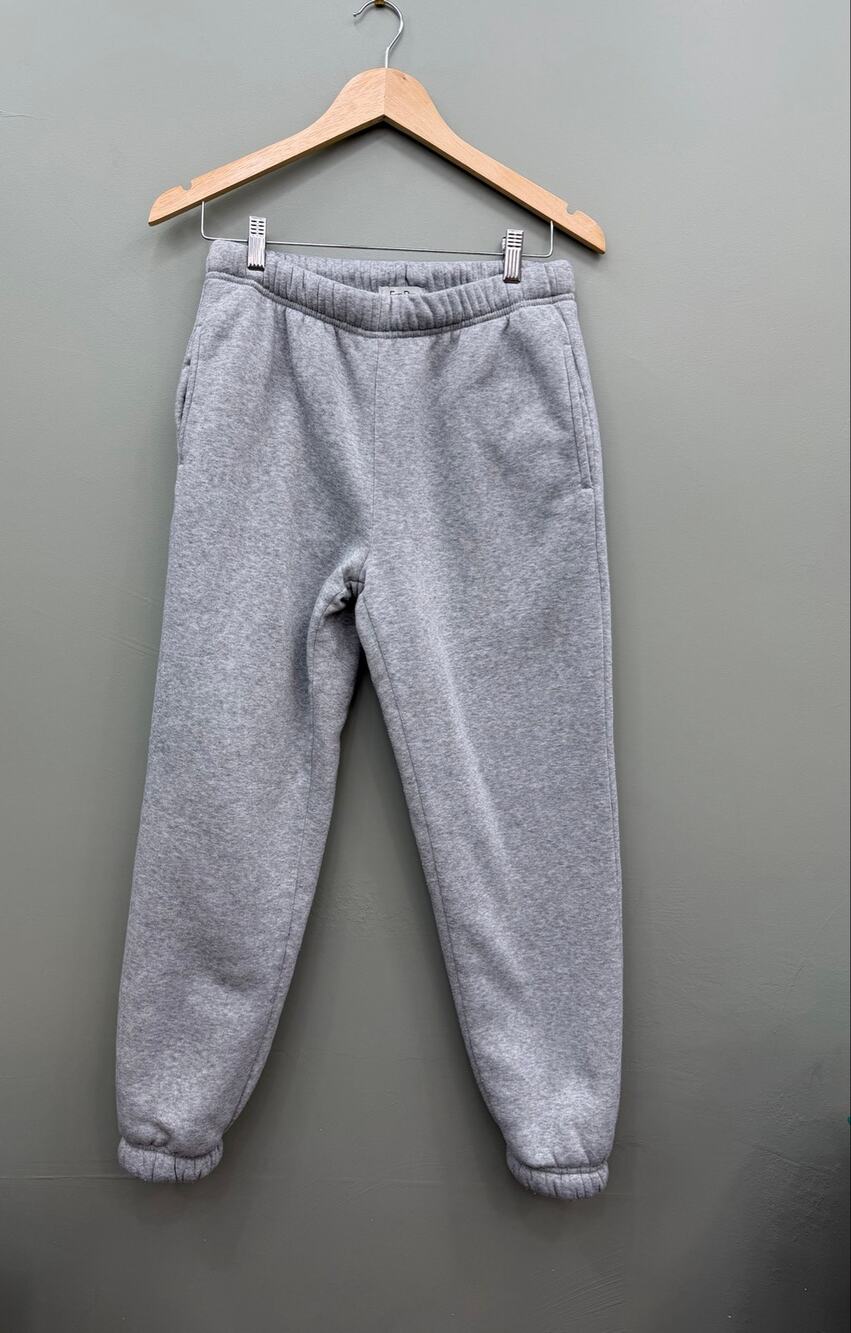 Faded Rose Gray Sherpa Lined Jogger Sweatpants Medium Cozy Lounge